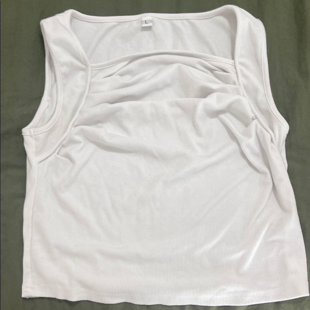 White Sleeveless Top